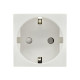 Розетка PRIMER с заземл. защ. шторки винт. зажим РКС-20-30-П-К бел. IEK PR-KK40D-RSZH-2-2-K01