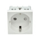 Розетка PRIMER с заземл. защ. шторки винт. зажим РКС-20-30-П-К бел. IEK PR-KK40D-RSZH-2-2-K01