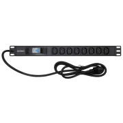 Блок розеток 8-м 10А IEC 60320 C13 для 19дюйм шкафов автомат защиты DKC R519IEC8CBC14