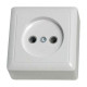 Розетка 1-м ОП Хит 10А IP20 250В без заземл. без защ. шторок бел. SE RA10-131-B
