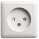 Розетка 1-м ОП Хит 10А IP20 250В без заземл. защ. шторки бел. SE RA10-137-B