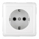 Розетка 1-м ОП Хит 16А IP20 250В с заземл. без защ. шторок бел. SE RA16-133-B
