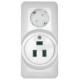 Розетка 2-м ОП Blanca / Прима 250В комбинир. для электроплиты 32А+силовая 16А (опт. упак.) бел. SE RA32-211R-B