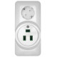 Розетка 2-м ОП Blanca / Прима 250В комбинир. для электроплиты 32А+силовая 16А (опт. упак.) бел. SE RA32-211R-B