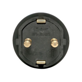 Вилка угловая 16А 2P+PE 230В IP44 с кольцом каучук Basic EKF RPS-017-16-230-44