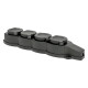 Колодка 4-м 16А IP44 2P+PE 230В с защ. крышками каучук Basic EKF RPS-020-16-230-44