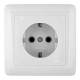 Розетка 1-м СП 1мод. Хит 16А IP20 250В с заземл. без защ. шторок бел. SE RS16-134-B