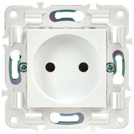 Розетка SKANDY 10А без заземл. без защ. шторок SK-R02W арктич. бел. IEK SK-R10-10-K01