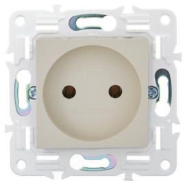 Розетка SKANDY 10А без заземл. без защ. шторок SK-R02B беж. IEK SK-R10-10-K10