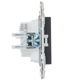 Розетка SKANDY 10А без заземл. без защ. шторок SK-R02G графит IEK SK-R10-10-K53