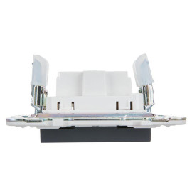 Розетка SKANDY 10А без заземл. без защ. шторок SK-R02G графит IEK SK-R10-10-K53