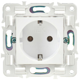 Розетка SKANDY 16А с заземл. без защ. шторок SK-R05W арктич. бел. IEK SK-R11-16-K01