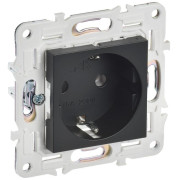 Розетка SKANDY 16А с заземл. без защ. шторок SK-R05Bl черн. IEK SK-R11-16-K02