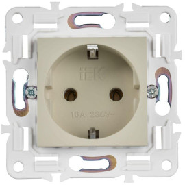 Розетка SKANDY 16А с заземл. без защ. шторок SK-R05B беж. IEK SK-R11-16-K10