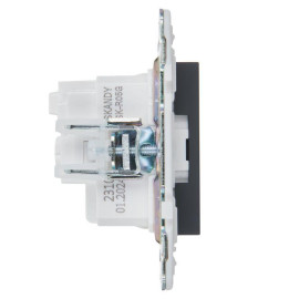Розетка SKANDY 16А с заземл. без защ. шторок SK-R05G графит IEK SK-R11-16-K53