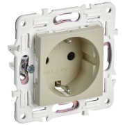 Розетка SKANDY 16А с заземл. защ. шторки безвинт. крепл. SK-R06B беж. IEK SK-R14-16-1-K10