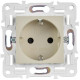 Розетка SKANDY 16А с заземл. защ. шторки безвинт. крепл. SK-R06B беж. IEK SK-R14-16-1-K10