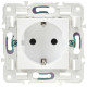 Розетка SKANDY 16А с заземл. защ. шторки SK-R04W арктич. бел. IEK SK-R14-16-K01