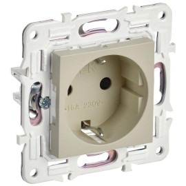 Розетка SKANDY 16А с заземл. защ. шторки SK-R04B беж. IEK SK-R14-16-K10