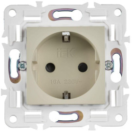 Розетка SKANDY 16А с заземл. защ. шторки SK-R04B беж. IEK SK-R14-16-K10