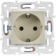 Розетка SKANDY 16А с заземл. защ. шторки SK-R04B беж. IEK SK-R14-16-K10