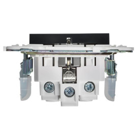 Розетка SKANDY 16А с заземл. защ. шторки SK-R04G графит IEK SK-R14-16-K53