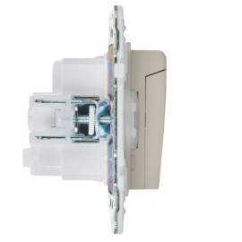 Розетка 1-м SKANDY 16А IP44 с заземл. защ. шторки с крышкой SK-R11B беж. IEK SK-R16-16-44-K10