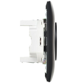 Розетка 2-м SKANDY 10А без заземл. без защ. шторок в сборе SK-R10Bl черн. IEK SK-R20-10-K02-F