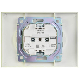 Розетка 2-м SKANDY 10А без заземл. без защ. шторок в сборе SK-R10G мятный IEK SK-R20-10-K06-F