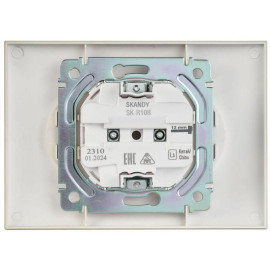 Розетка 2-м SKANDY 10А без заземл. без защ. шторок в сборе SK-R10B беж. IEK SK-R20-10-K10-F