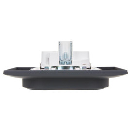 Розетка 2-м SKANDY 16А с заземл. без защ. шторок в сборе SK-R08G графит IEK SK-R21-16-K53-F