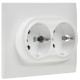 Розетка 2-м SKANDY 16А с заземл. защ. шторки в сборе SK-R07W арктич. бел. IEK SK-R24-16-K01-F