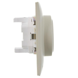 Розетка 2-м SKANDY 16А с заземл. защ. шторки в сборе SK-R07B беж. IEK SK-R24-16-K10-F