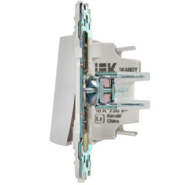 Выключатель 1-кл. SKANDY 10А SK-V01W арктич. бел. IEK SK-V10-0-10-K01