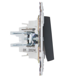 Выключатель 1-кл. SKANDY 10А SK-V01G графит IEK SK-V10-0-10-K53