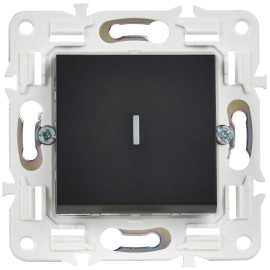 Выключатель 1-кл. SKANDY 10А SK-V07Bl с индикацией черн. IEK SK-V10-1-10-K02