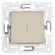 Выключатель 1-кл. SKANDY 10А SK-V07B с индикацией беж. IEK SK-V10-1-10-K10