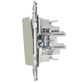 Выключатель проходной 1-кл. SKANDY 10А SK-V02B беж. IEK SK-V12-0-10-K10