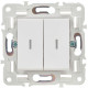 Выключатель 2-кл. SKANDY 10А SK-V09W с индикацией арктич. бел. IEK SK-V20-1-10-K01