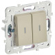 Выключатель 2-кл. SKANDY 10А SK-V09B с индикацией беж. IEK SK-V20-1-10-K10