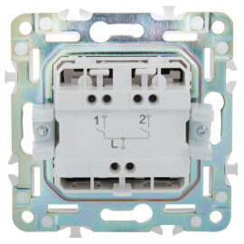 Выключатель 2-кл. SKANDY 10А SK-V09G с индикацией графит IEK SK-V20-1-10-K53