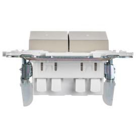 Выключатель проходной 2-кл. SKANDY 10А SK-V10B с индикацией беж. IEK SK-V22-1-10-K10