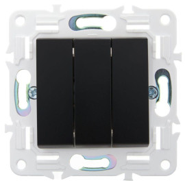 Выключатель 3-кл. SKANDY 10А SK-V11Bl черн. IEK SK-V30-0-10-K02