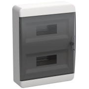 Корпус ЩРН-П-24 TEKFOR IP41 черн. прозр. дверь пластик. IEK TF5-KP12-N-24-41-K01-K03