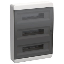 Корпус ЩРН-П-54 TEKFOR IP41 черн. прозр. дверь пластик. IEK TF5-KP12-N-54-41-K01-K03