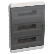 Корпус ЩРВ-П-54 TEKFOR IP41 черн. прозр. дверь пластик. IEK TF5-KP12-V-54-41-K01-K03