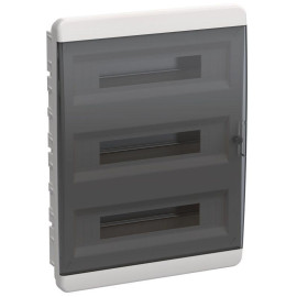 Корпус ЩРВ-П-54 TEKFOR IP41 черн. прозр. дверь пластик. IEK TF5-KP12-V-54-41-K01-K03