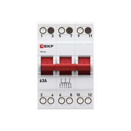 Переключатель трехпозиционный ТПС-63 3P 63А PROxima EKF TPS363