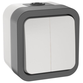 Выключатель 2-кл. ОП TORS TS205 10А IP55 бел. IEK TS-V20-0-10-55-K41