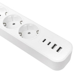 Удлинитель 5х5м IP20 2USB 2.4А+2type-C LUX 1.5кв.мм EKF UBA-LUX-505-TC